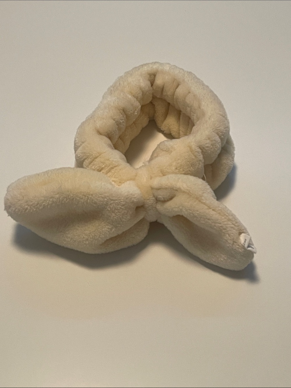 Plush Makeup Headband in Cream